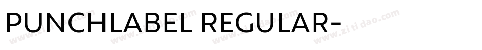 PUNCHLABEL REGULAR字体转换
